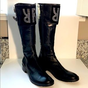 R & Renzi Black Leather Moto boot! So cool!